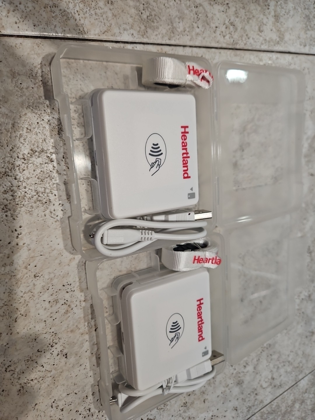 Heartland CONTACTLESS Credit Card Reader APPLE PAY Lot Of 2 Untested