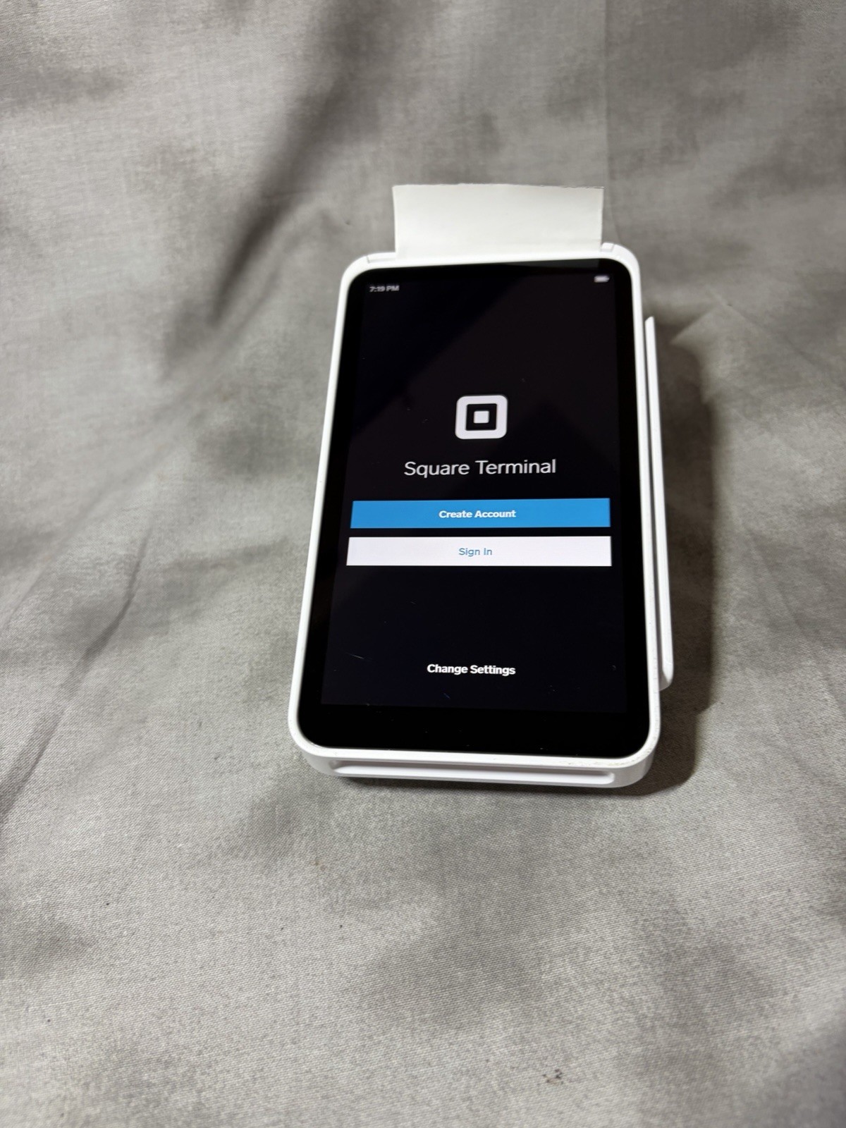 Square Terminal Credit Card Reader with Printer Tray And Paper – No Power Cord