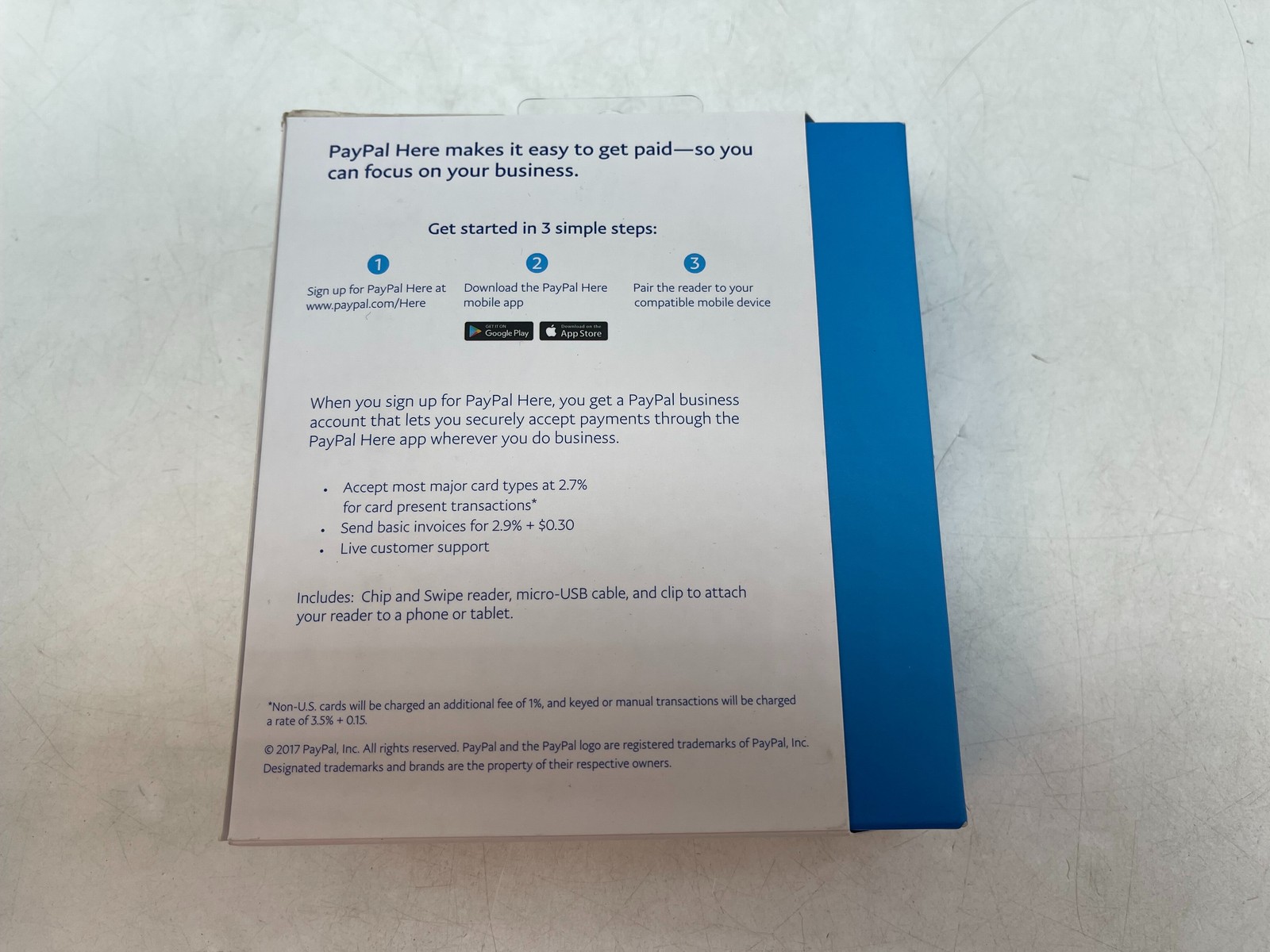PayPal HERE Chip And Card Swipe Reader Accept Credit & Debit Cards Free Shipping