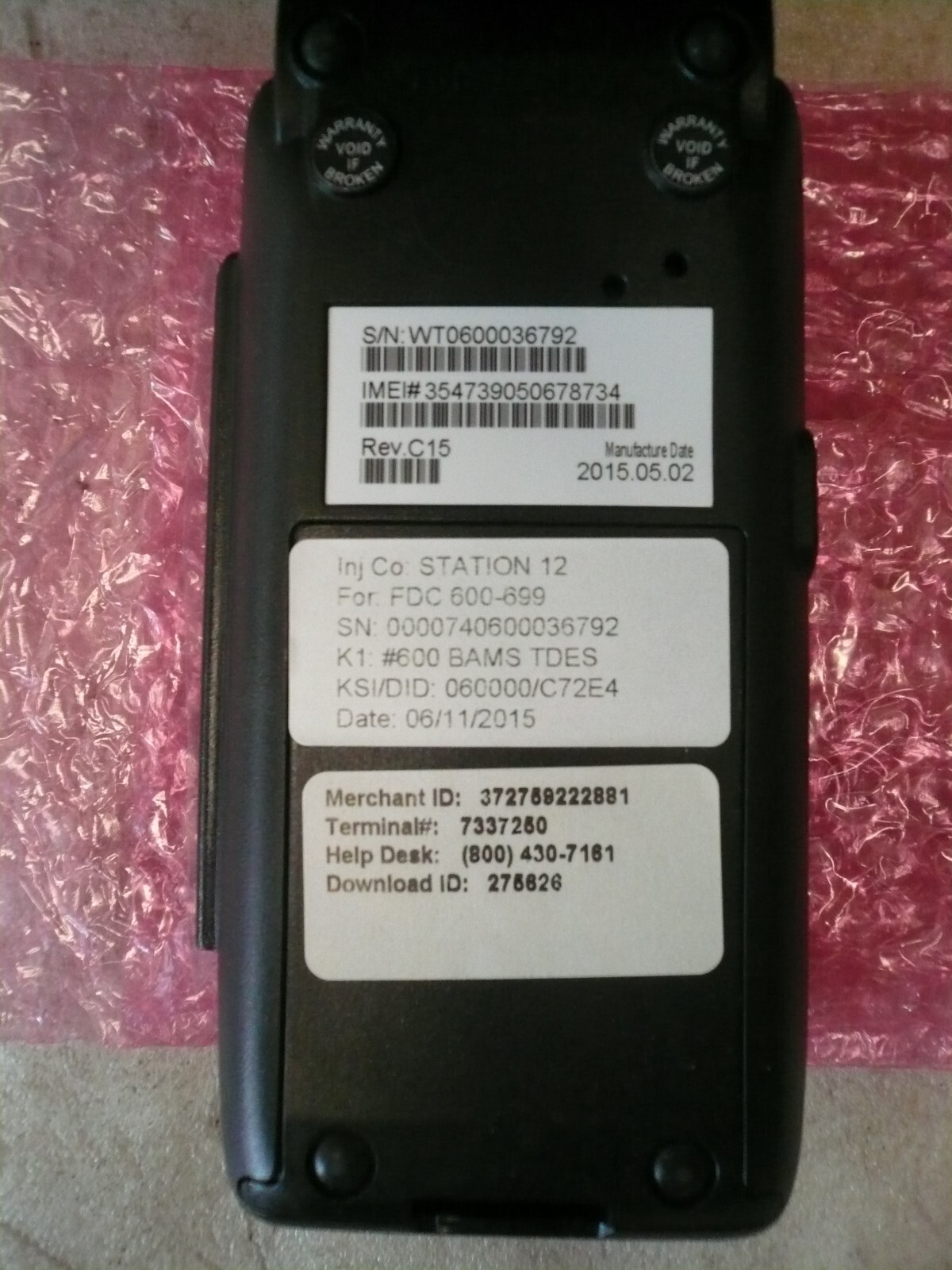 First Data FD410 DW EMV Wireless Handheld Credit Card Terminal