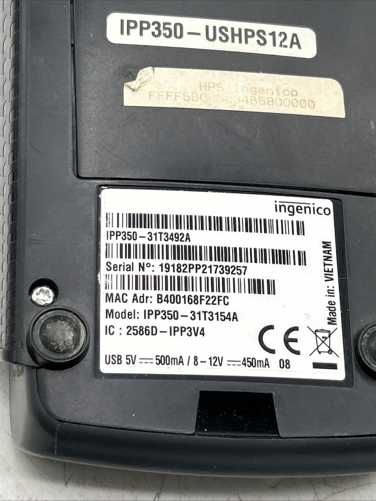 Ingenico LANE 3000 Credit Card Terminal Reader TRD30110877B & IPP350-31T3492A
