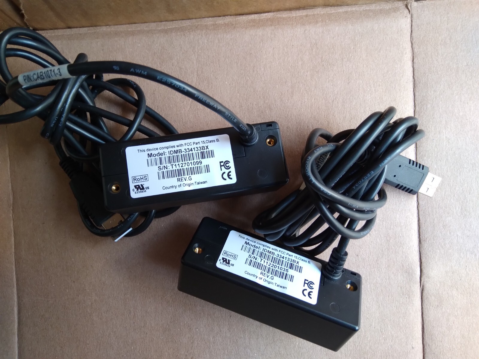 (2X) ID TECH Magnetic Stripe POS Credit/Debit Card Reader Model IDMB-334133BX