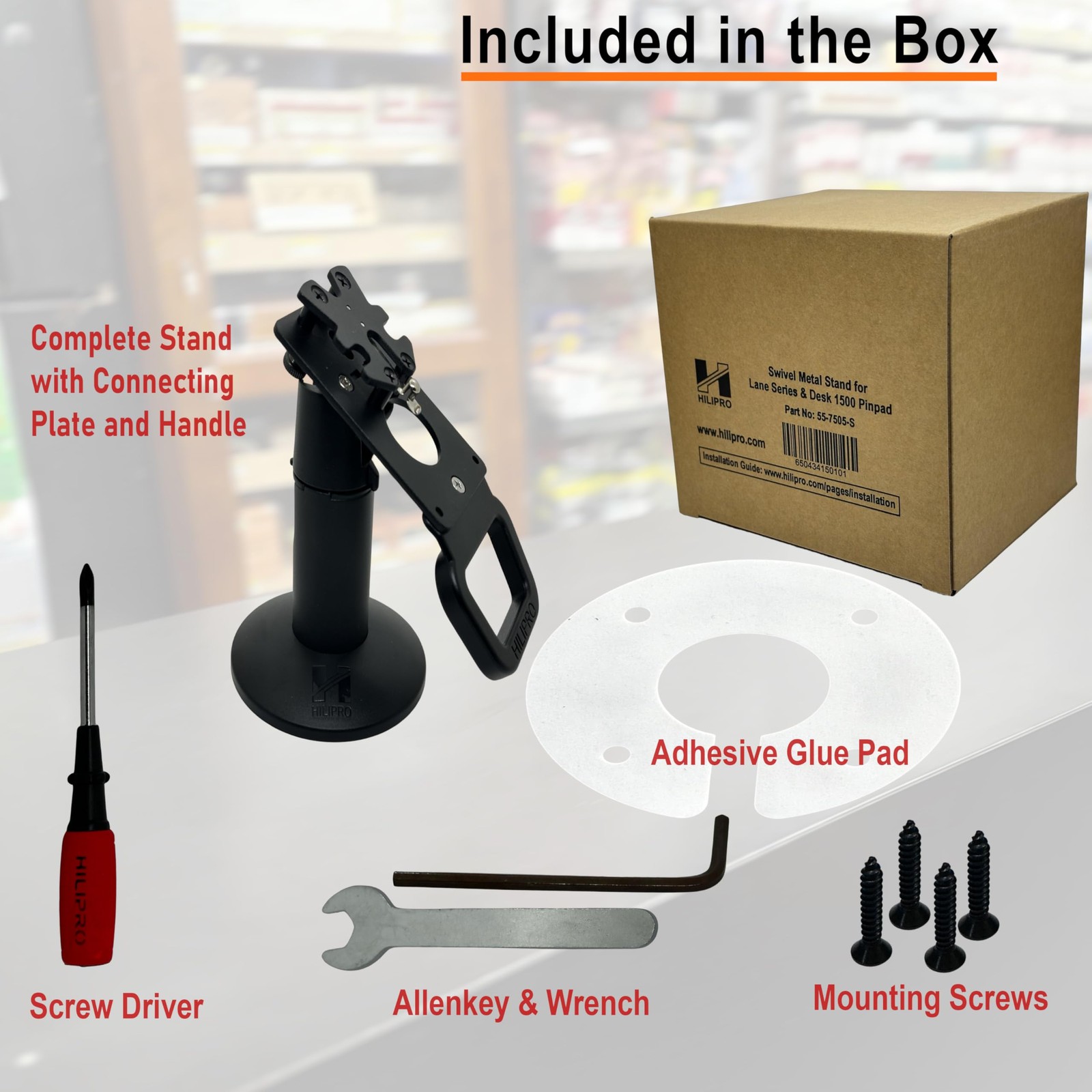 Point of Sale Swivel Stand for Ingenico Lane 3000, 3600, 5000, 7000, 8000, Ax…