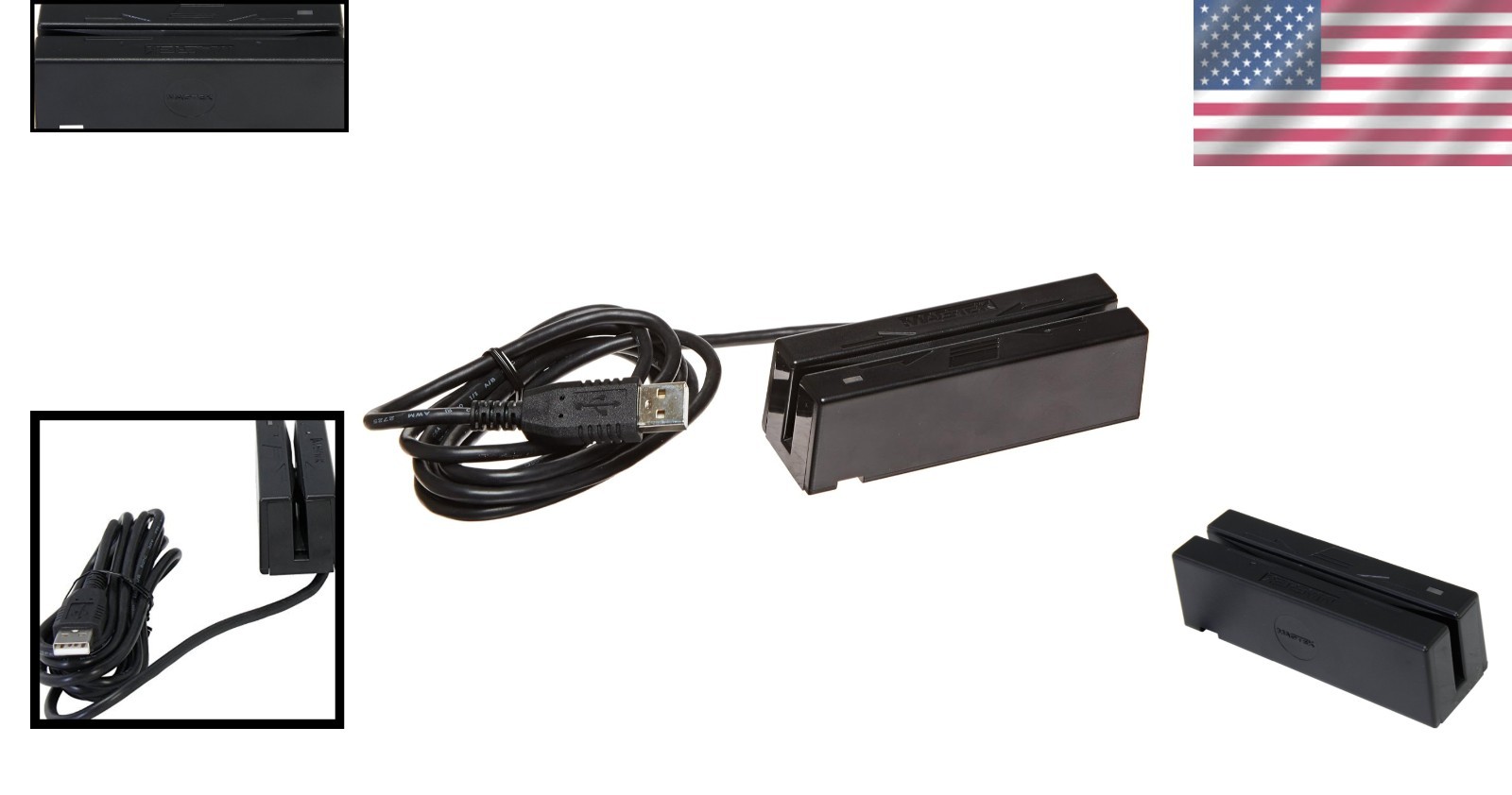 Triple Track Magnetic Stripe Reader, USB Cable