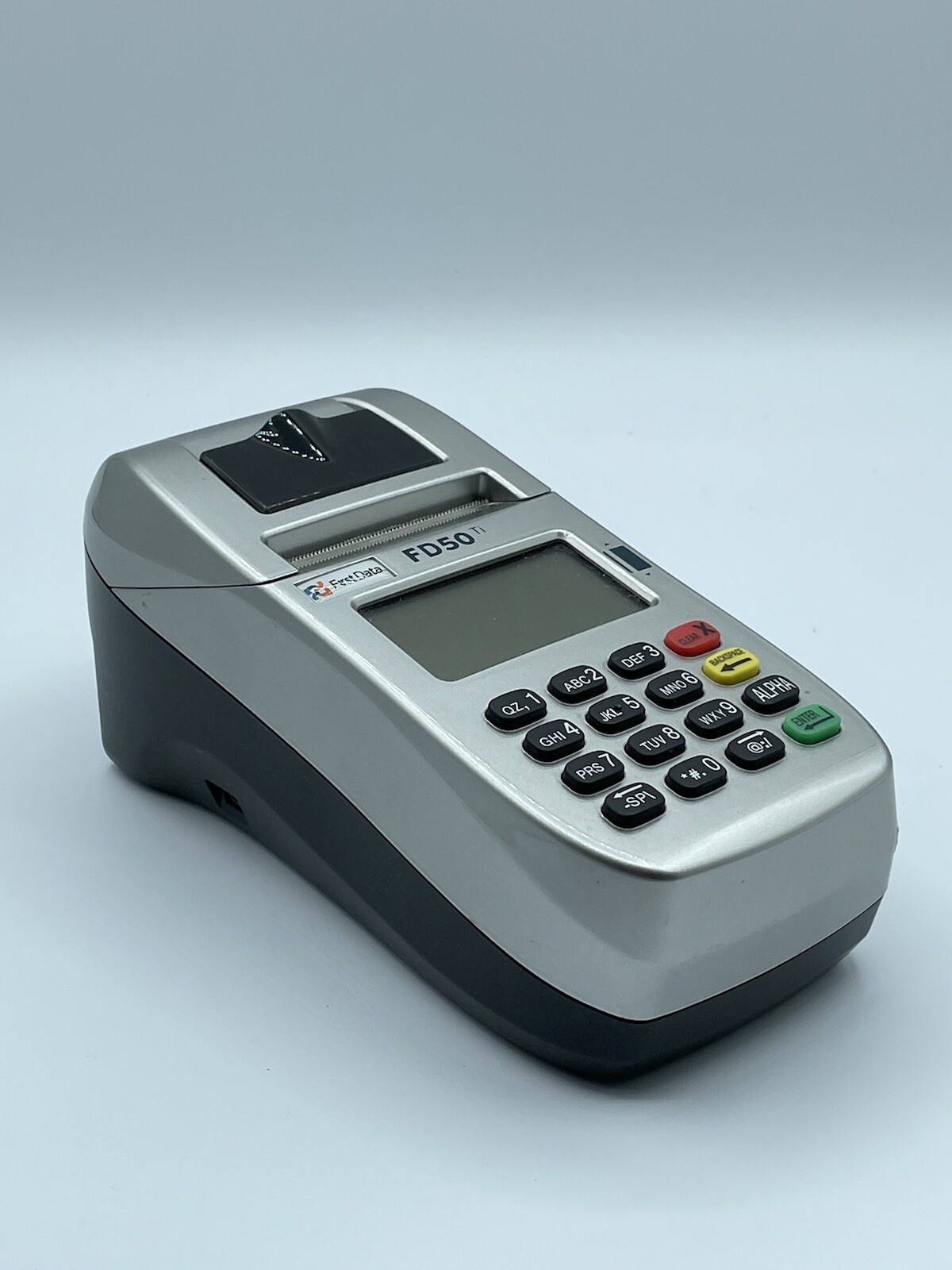 First Data FD50Ti Ethernet Dial Credit Debit Terminal No Power Supply Not Tested