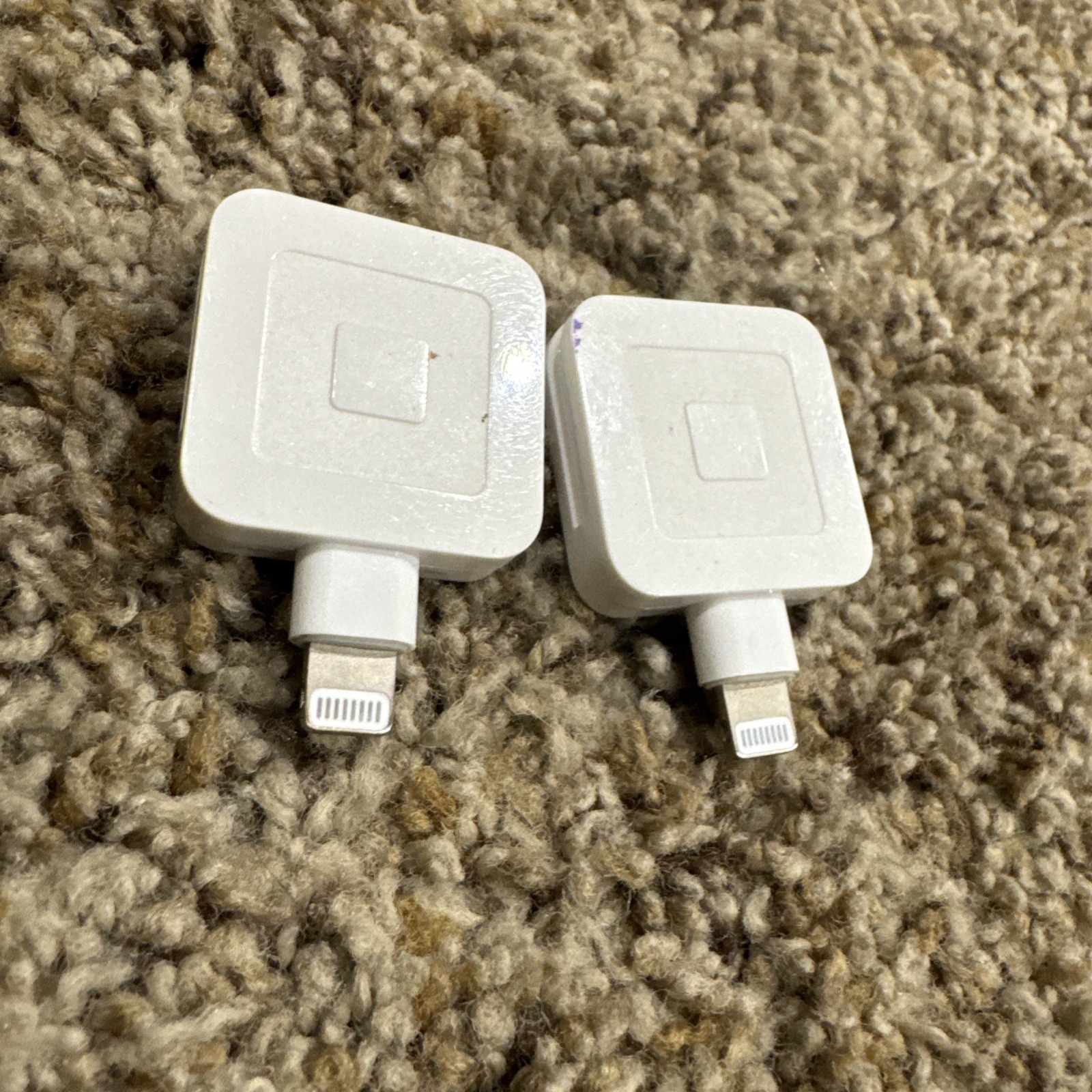Square Magstripe Swiper Credit Card Reader Apple Flat Connecter USED X 2