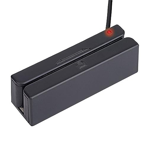 USB Magnetic Stripe Card Reader – 3-Track POS Swiper for Credit/Debit Cards