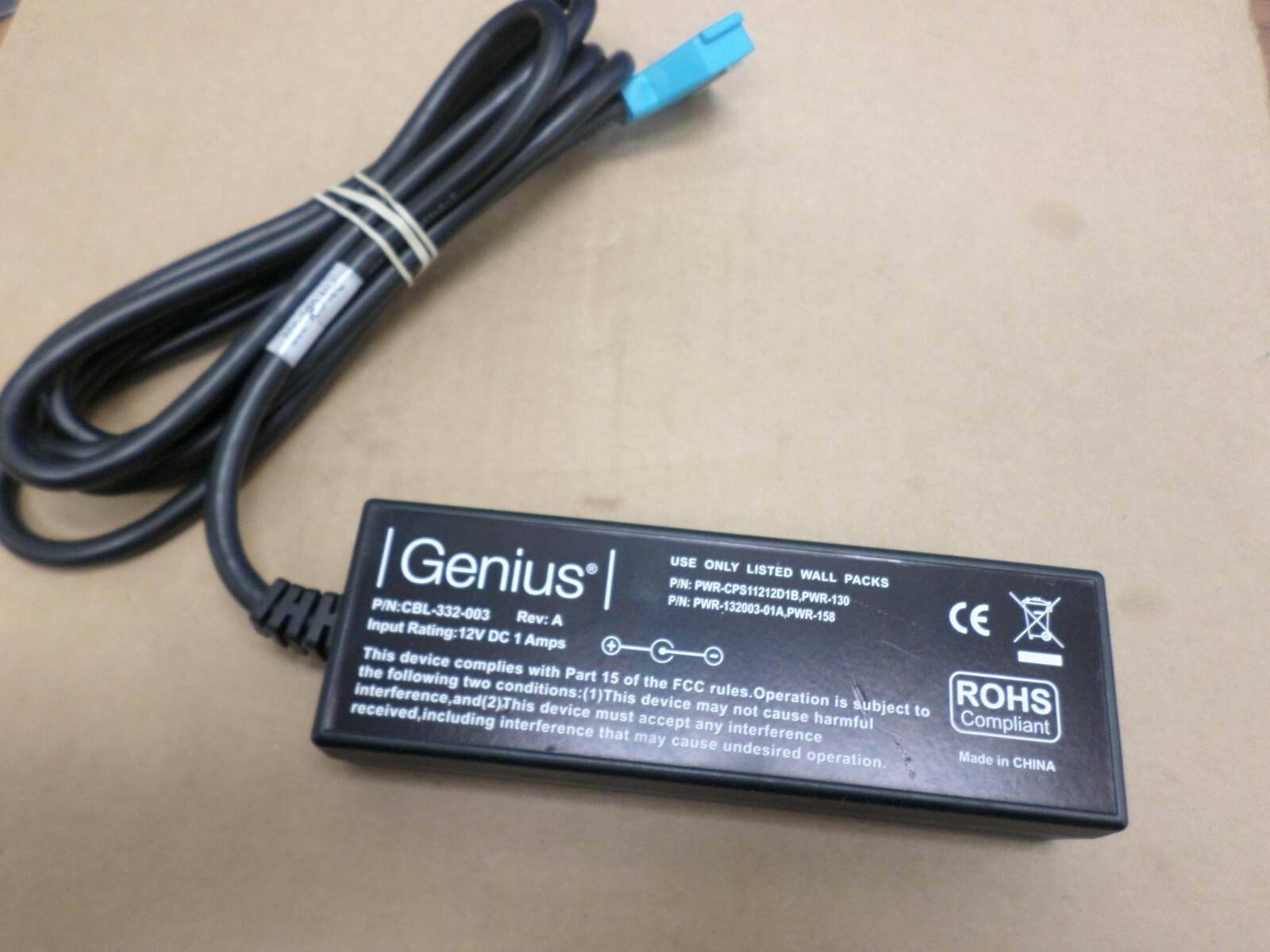 Genius Customer Engagement Platform Cbl-332-002 Power Injector Supply Ethernet