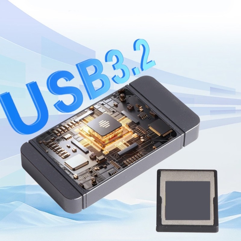 CFE Type A Card Reader USB 3.2 Gen 2 10Gbps USB A & USB C Port Data Transfer