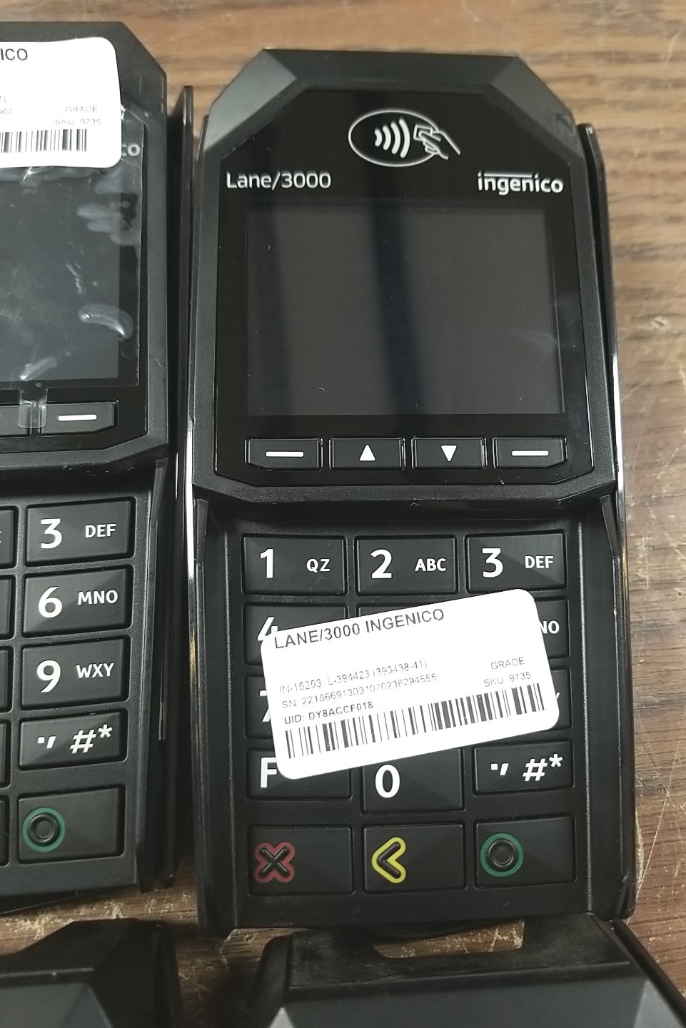 Lot X6 INGENICO LANE/3000 PAYMENT TERMINAL CREDIT CARD TOUCH POS TRD30110877B