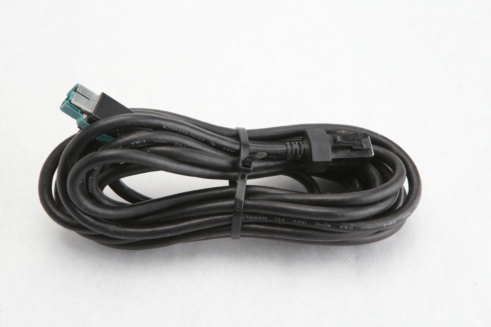Equinox Hypercom L5300 Cyb 810349-003 USB Powered 12 v Cable 15 Ft Black READ