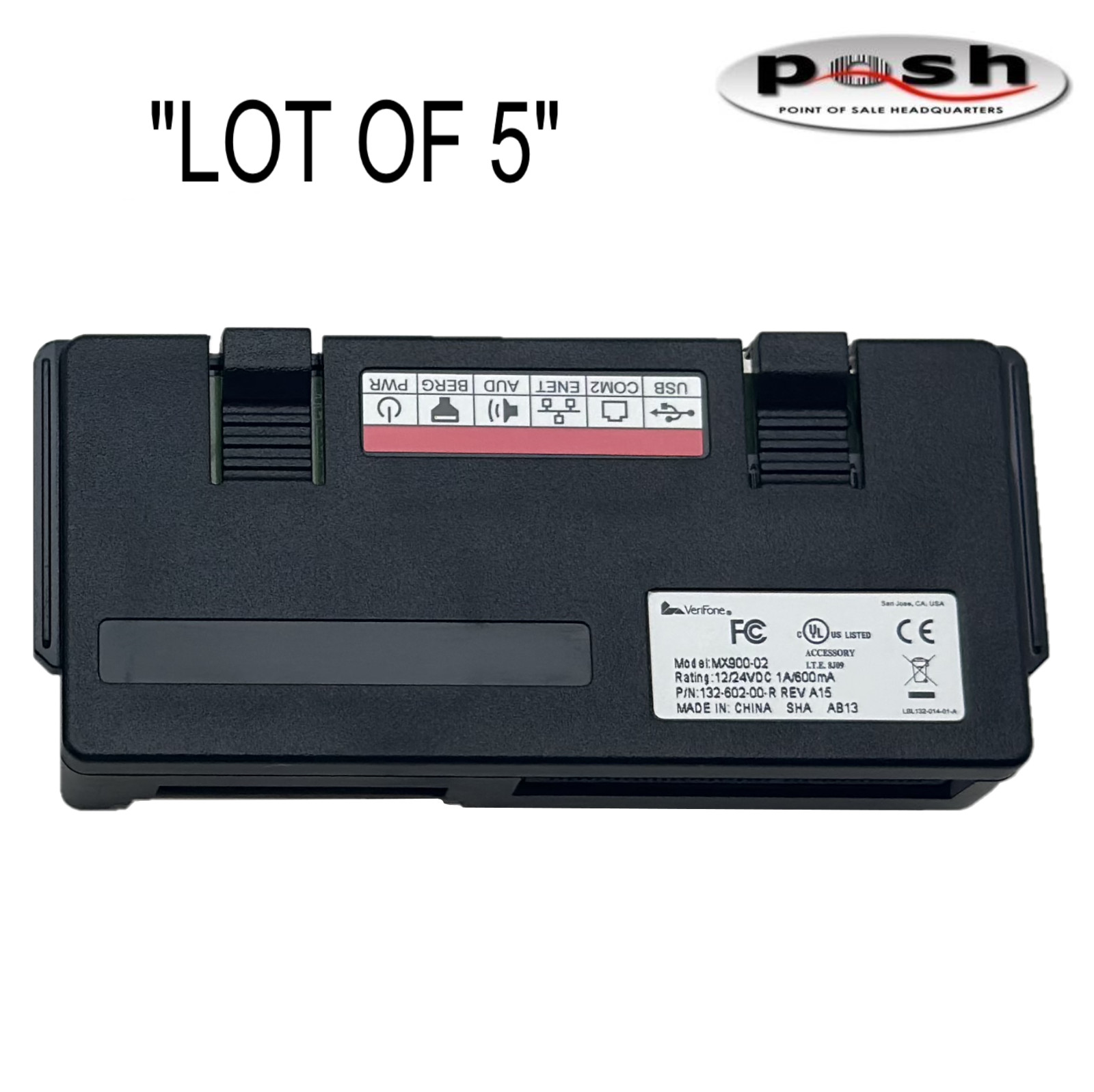 Lot of 5 Verifone MX900-02 USB Input/Output Ethernet Module (132-602-00-R)