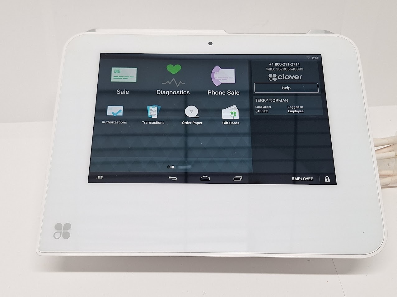 Clover Mini Wi-Fi C300 POS System w/ Triangle Hub and Power Cord