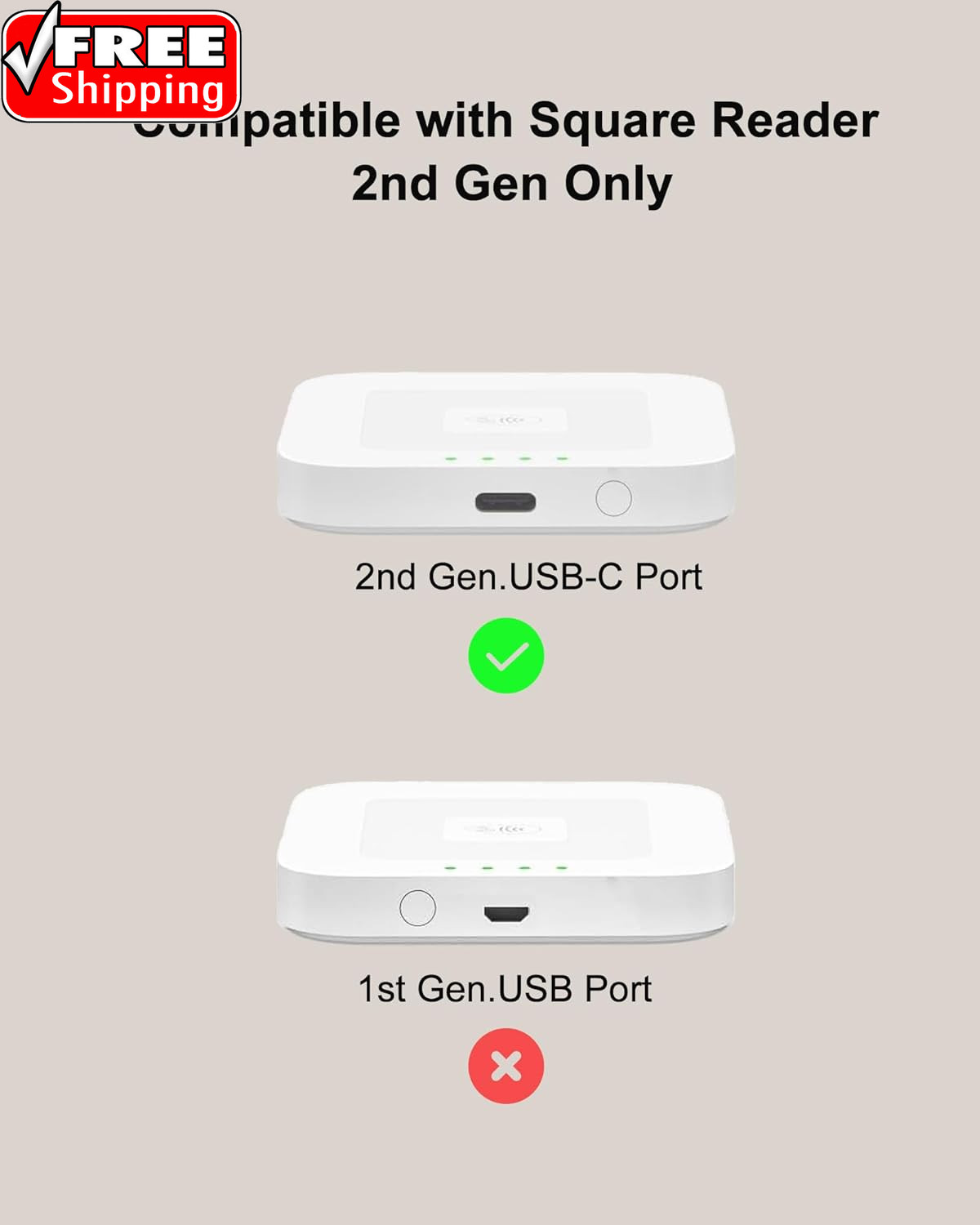 Reader Dock for Square Card Reader 2Nd Gen, Holder Stand for Square Reader 2 Gen