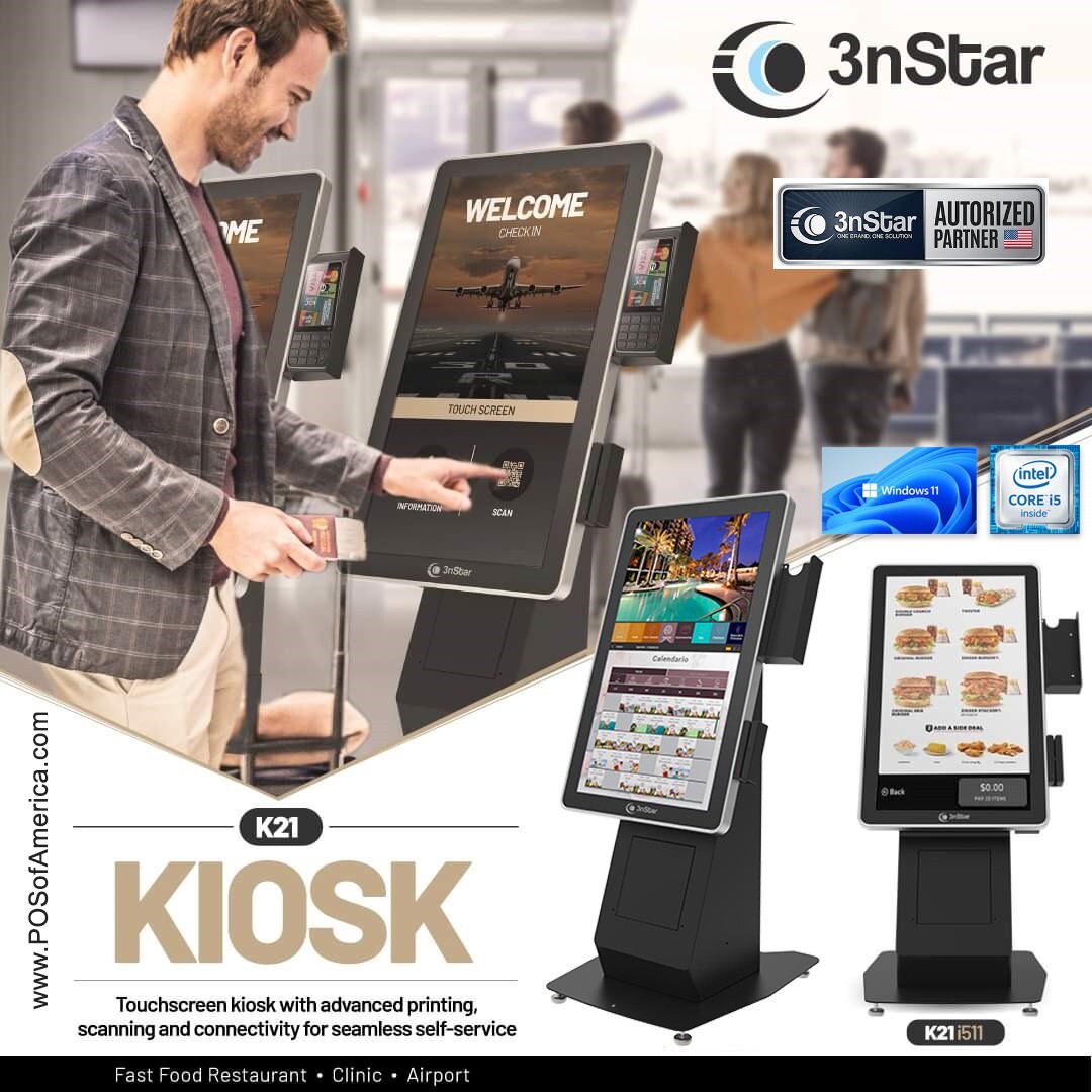 3nStar Kiosk 21″ i5 11th Gen 8GB RAM 240GB SSD Capacitive, Wi-Fi, BT, Windows 11