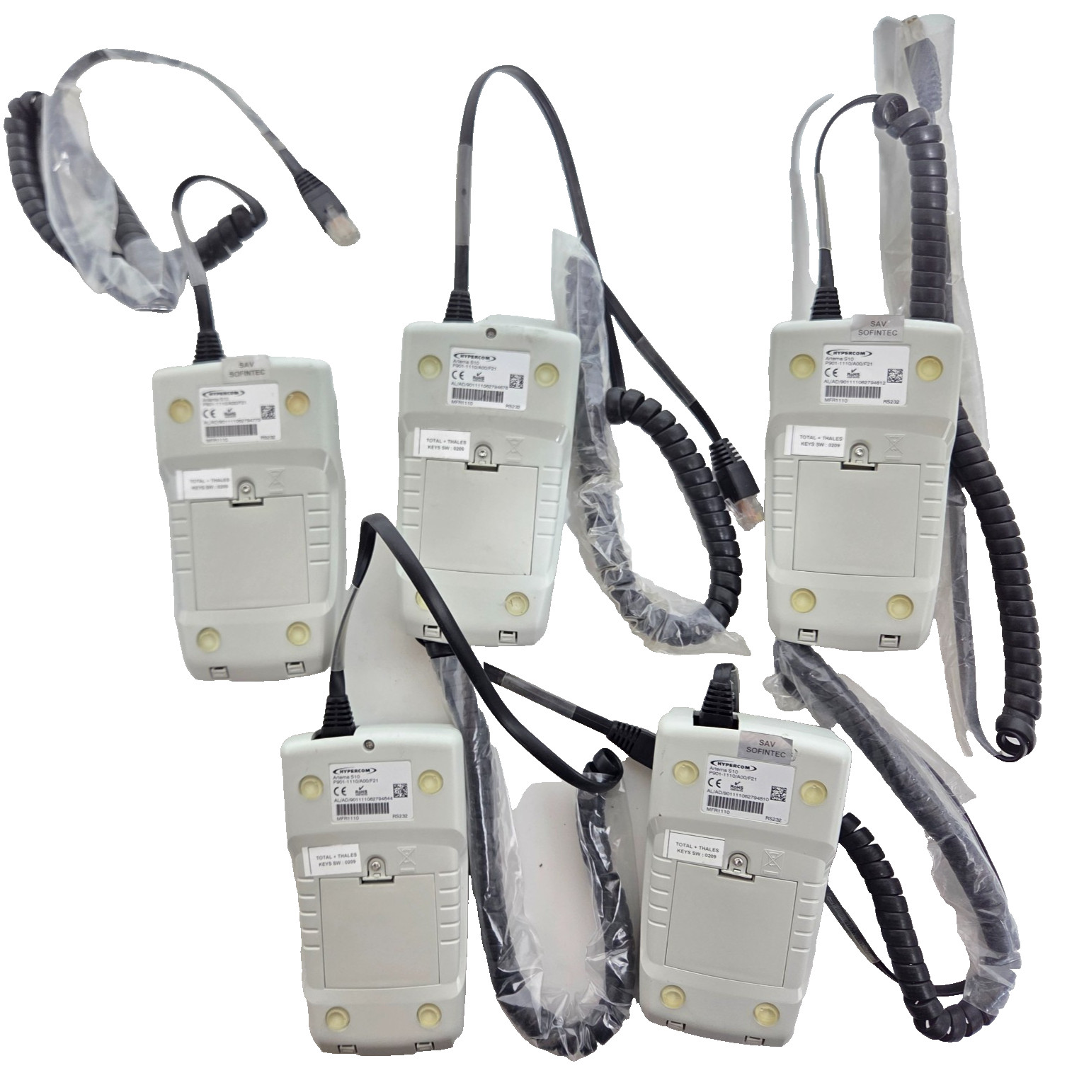 LOT OF 5- Hypercom Artema S10 Credit Card Terminal P901-1110/A00/F21 NEW –