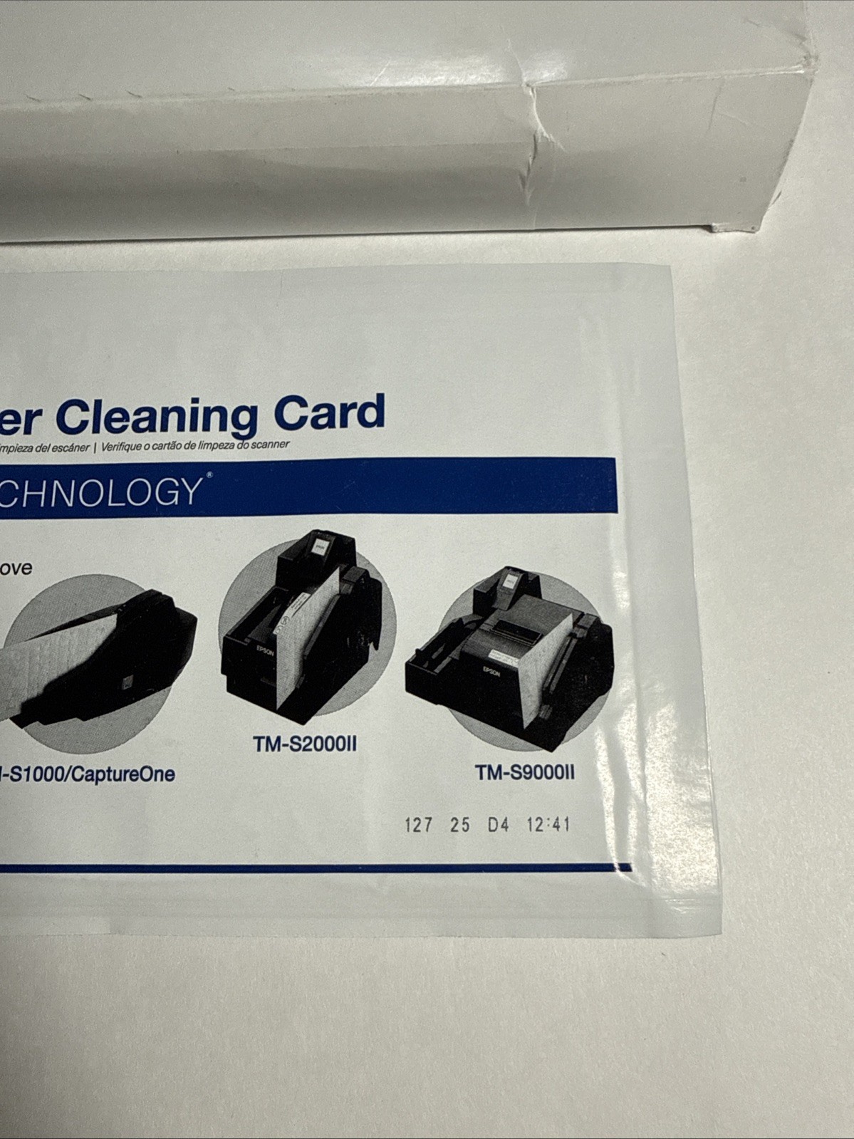 Epson CaptureOne Check Scanner Cleaning Card featuring Waffletechnology 15 Cards