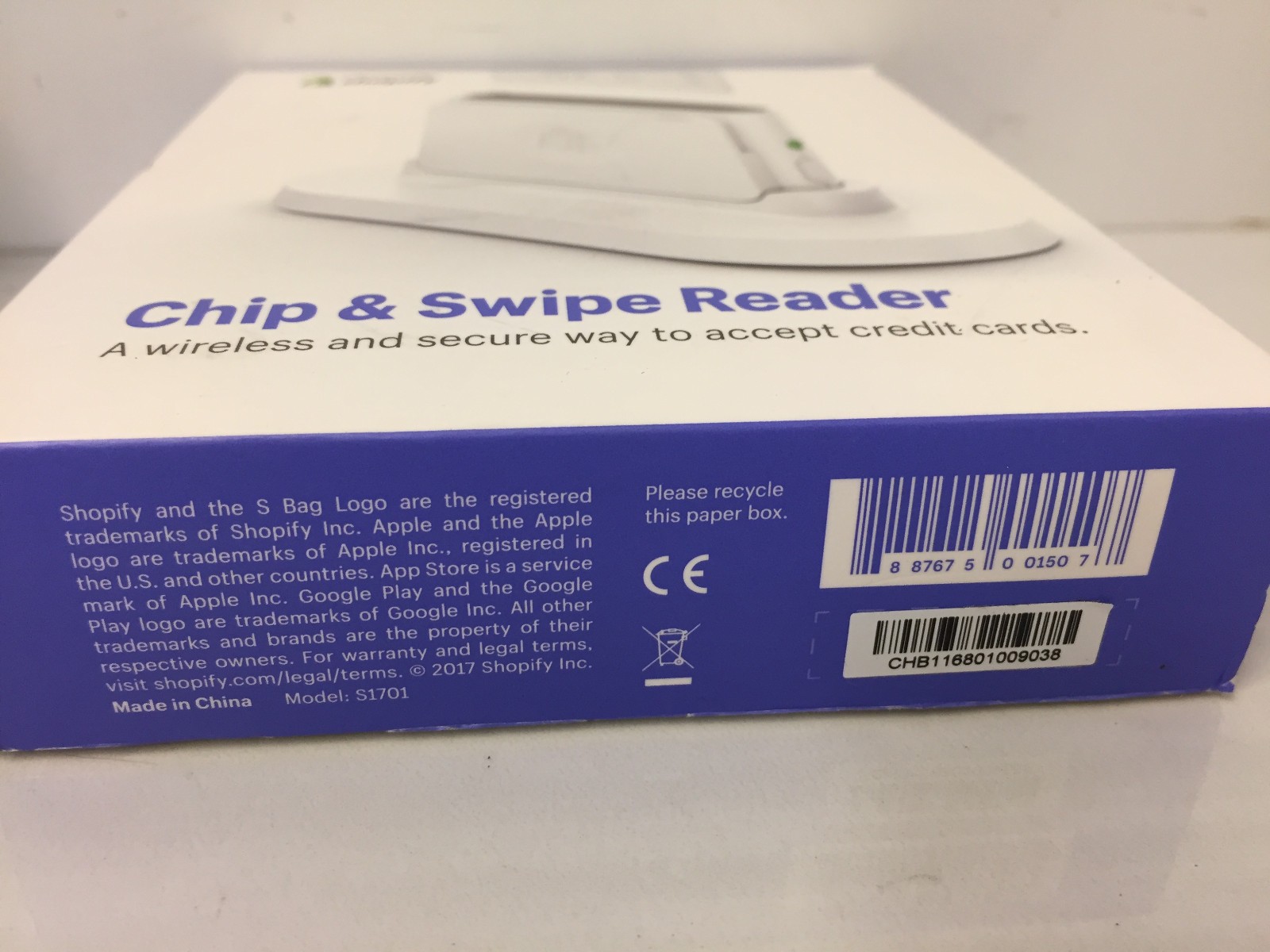 Shopify Chip & Swipe Reader – White (8541732075)
