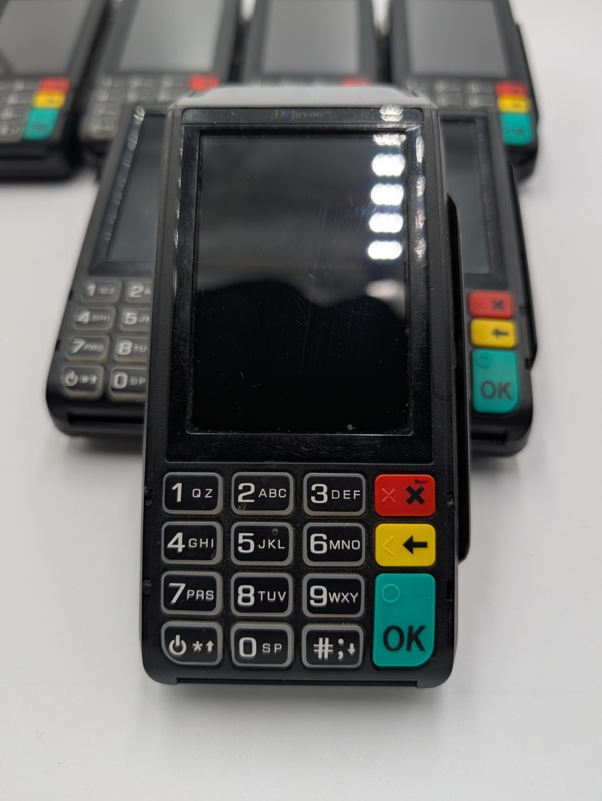 Dejavoo Z9 Payment Terminals – Lot of 7 VEGA3000 Powers On Core Menu As Is Parts