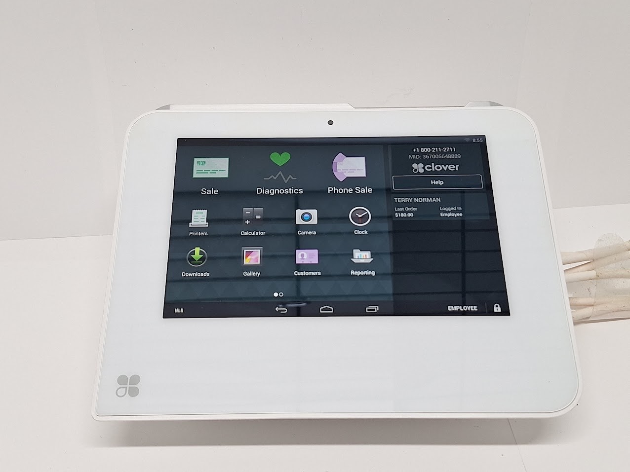 Clover Mini Wi-Fi C300 POS System w/ Triangle Hub and Power Cord