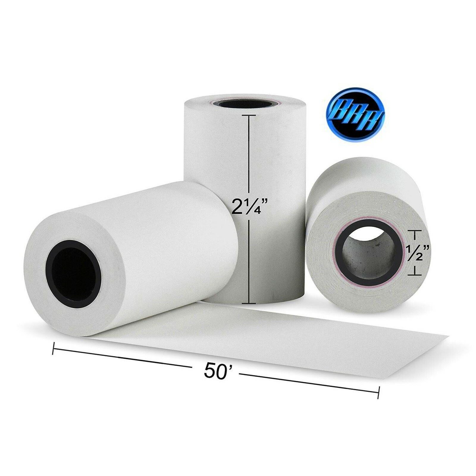 2 1/4″ x 50′ THERMAL CREDIT CARD ROLLS – vx520 Thermal Paper – ict220 / ict250