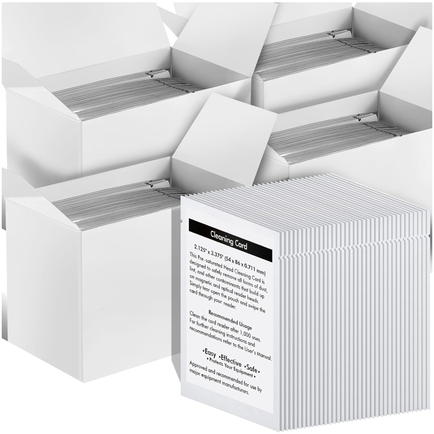200 Credit Card Reader Cleaning Wipes – Dual Side