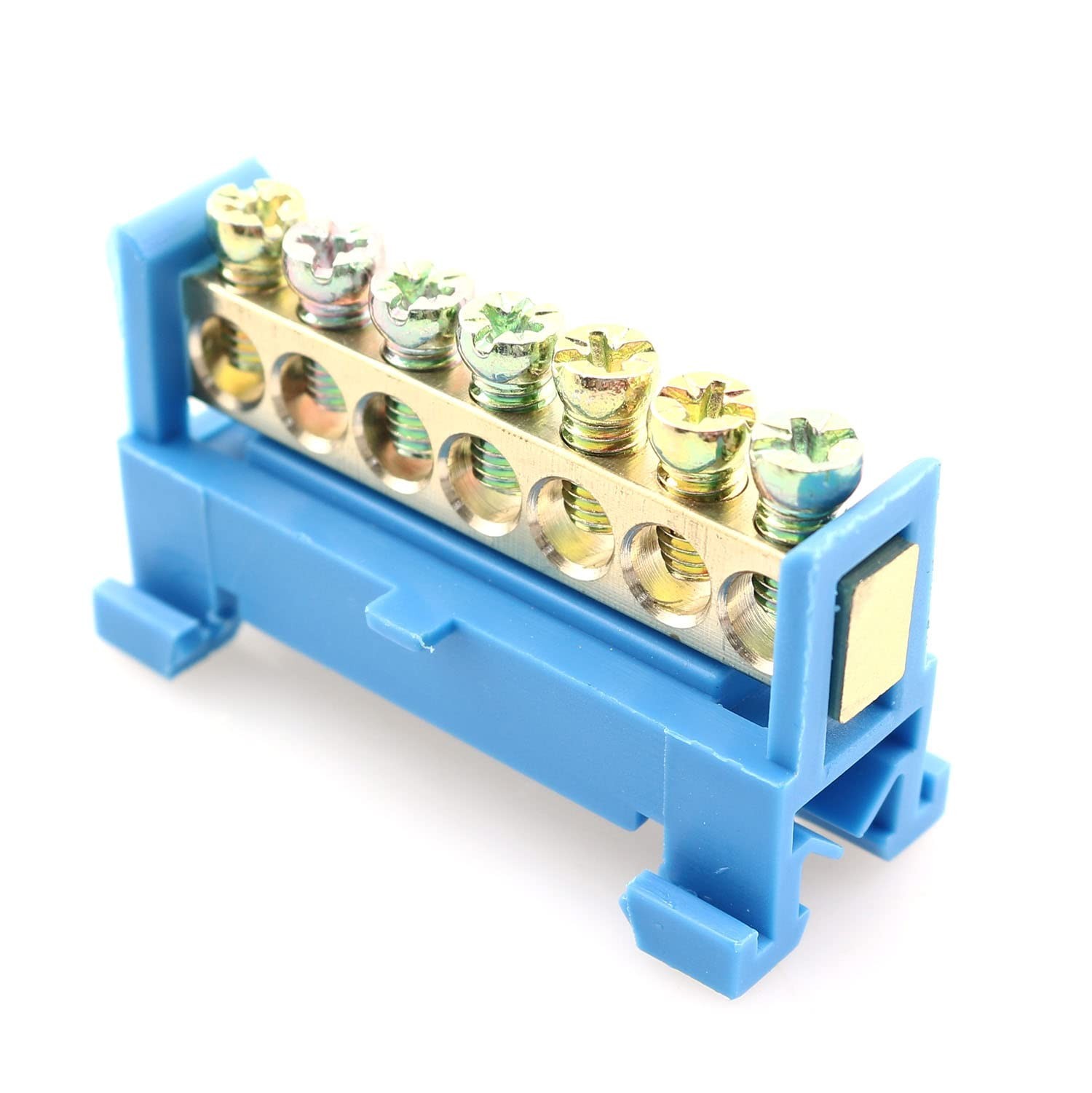 1pcs Terminal Block Terminal Bus Bar 7 Positions Screw Brass Terminal Groundi…