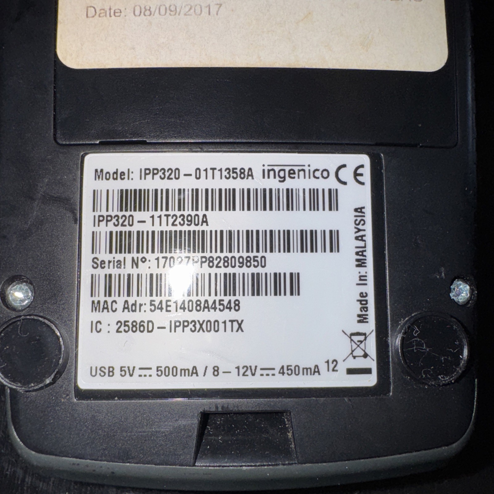 Ingenico IPP320 Payment Credit Card Terminal