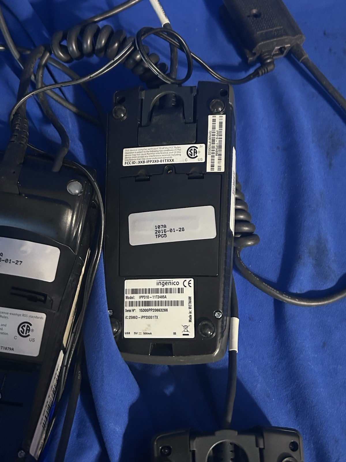 2 Pair of Ingenico Credit Card Readers iCT250 & iPP310 TSYS system only