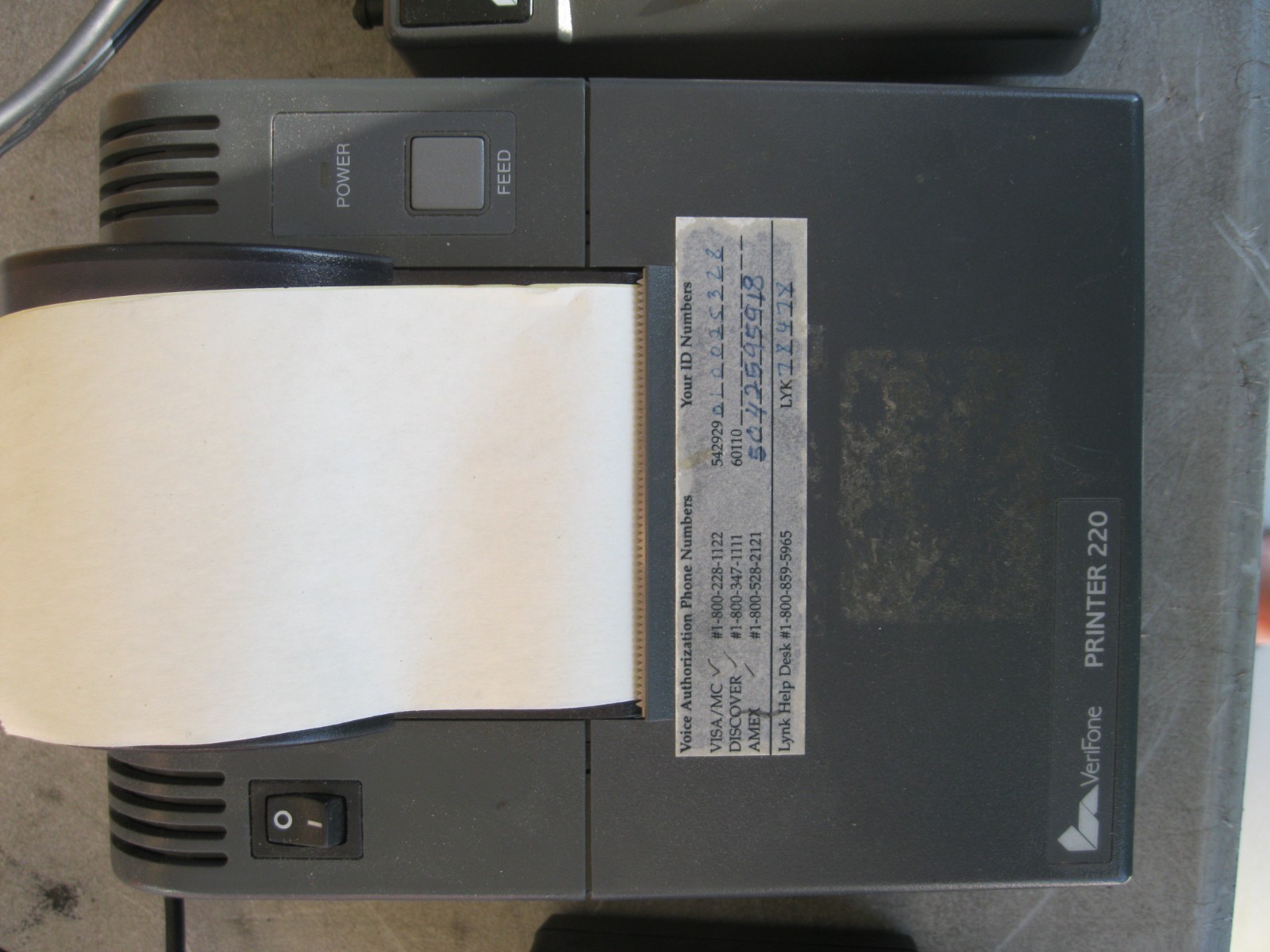 VERIFONE Printer 220, Tranz 330, Pin Pad 1000 Credit card System-Powers ON-AS IS