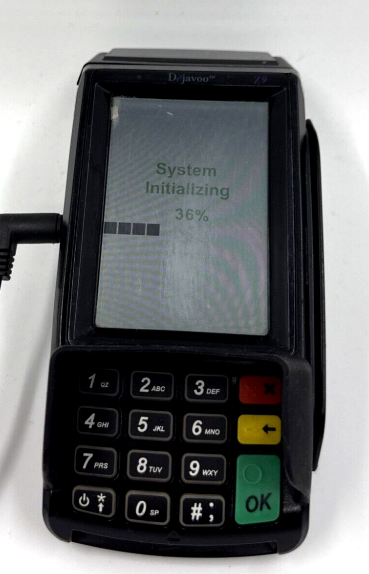 Dejavoo Z9 3.5″ VEGA3000 LCD POS Credit Card Terminal No Power Cord / Tested