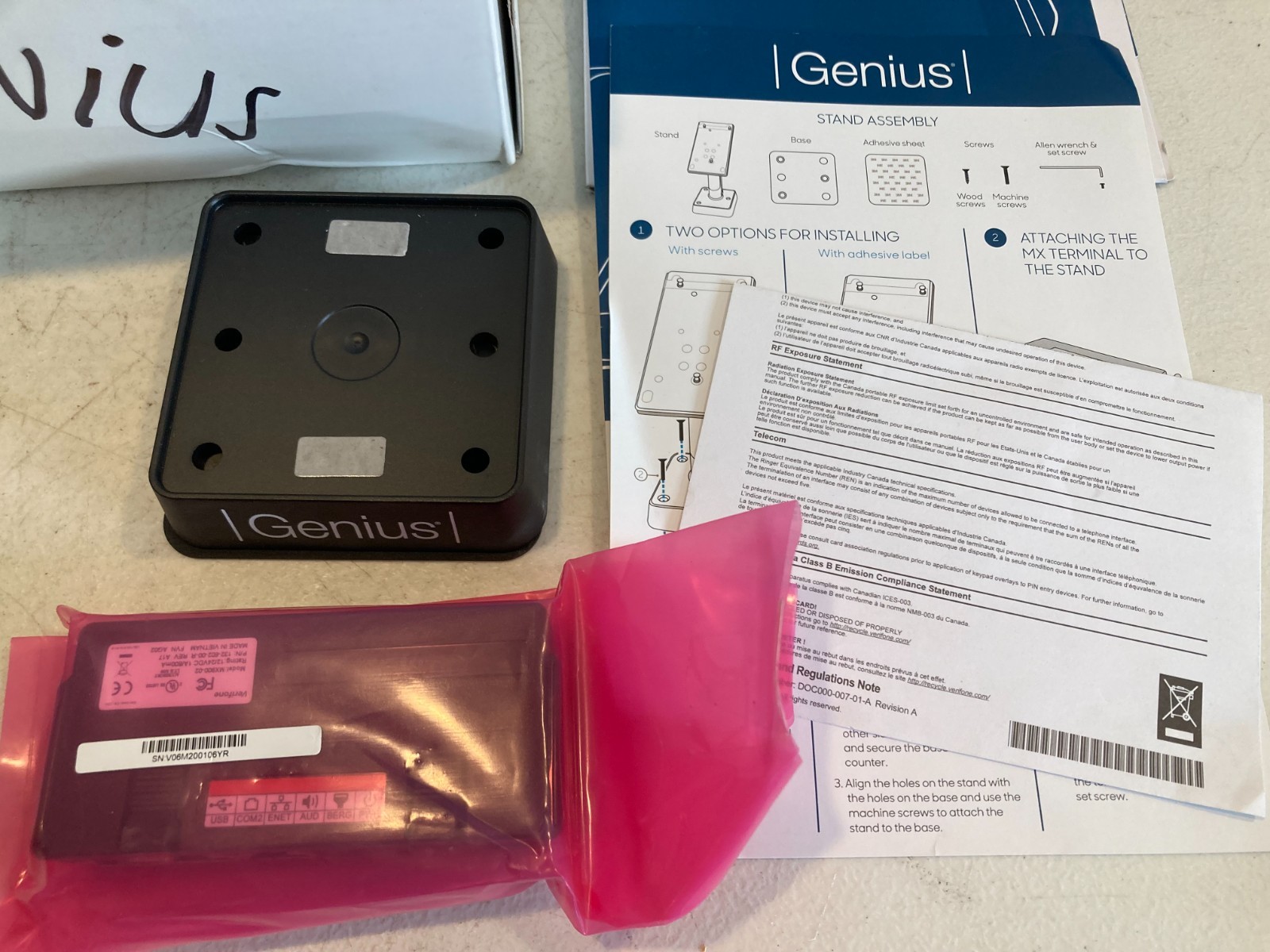 Verifone MX925 Genius Payment Terminals w/ Power Supplies