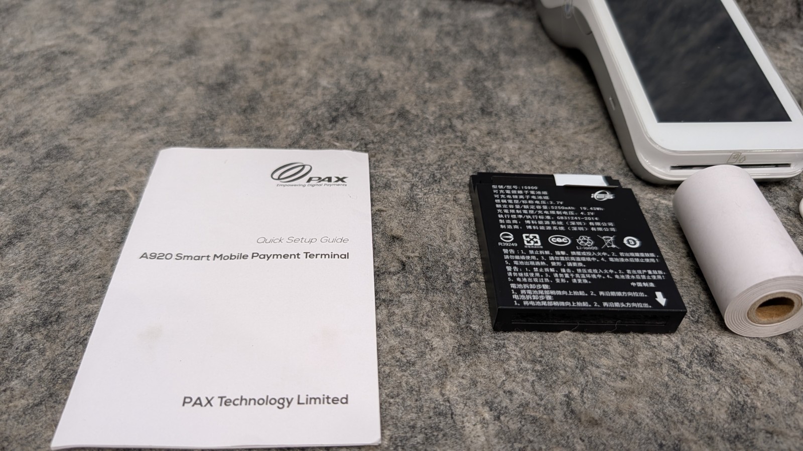 PAX A920 5″ Touchscreen Thermal Printer Dual Camera Mobile Payment Terminal NEW