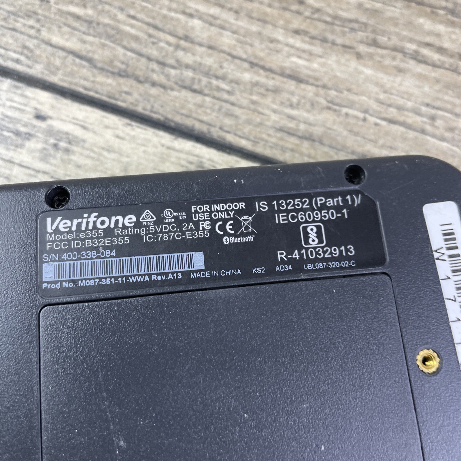 Verifone e355 Black Bluetooth & Wi-Fi Mobile Payment Terminal Device