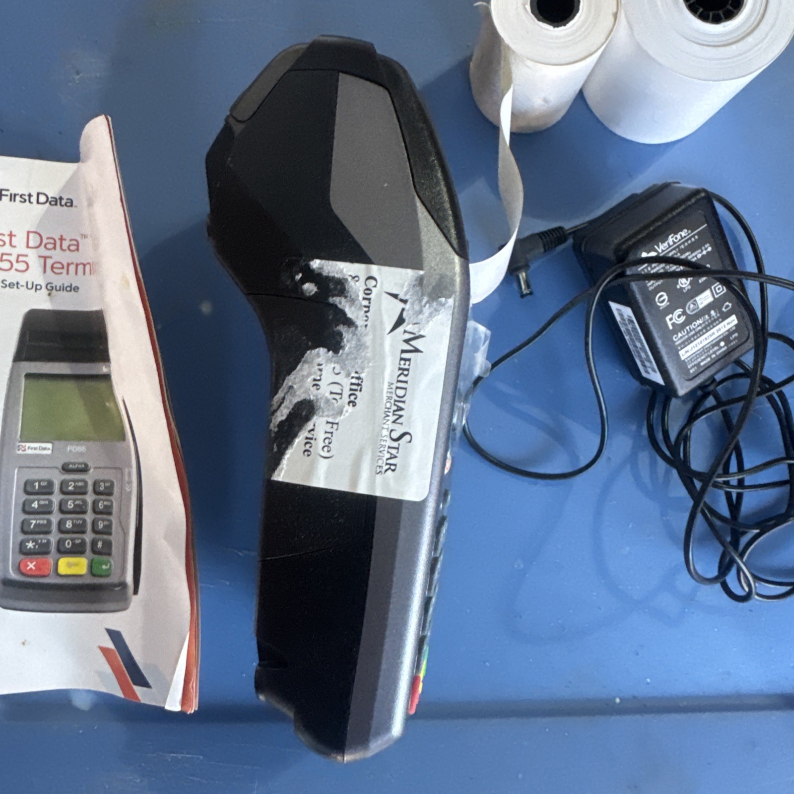 First Data FD55 Credit Card Terminal No Cables. Untested Parts
