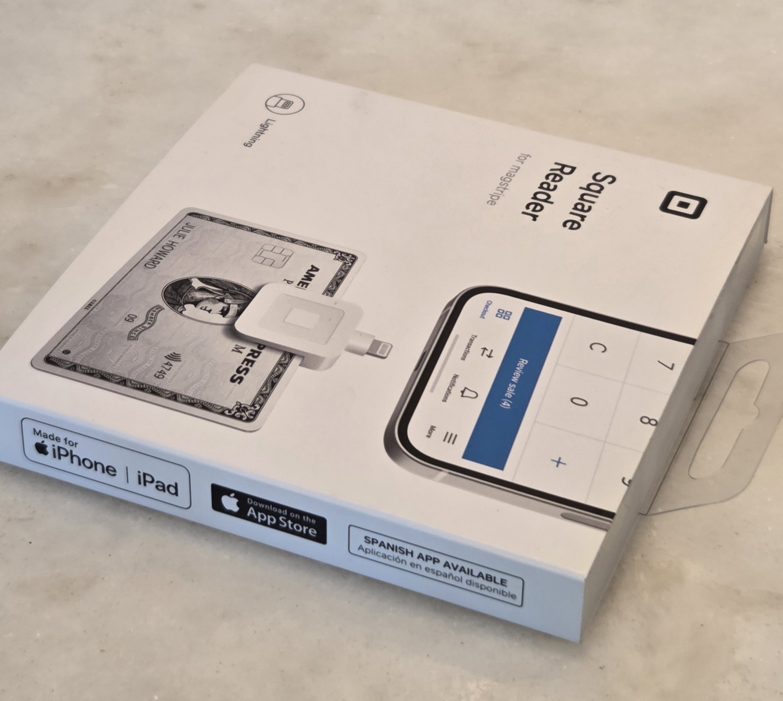 NEW Square – Magstripe Reader with Lightning Connector – Glossy White