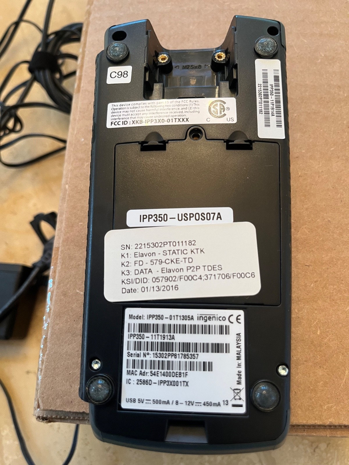 Ingenico IPP350 Credit Card Terminal