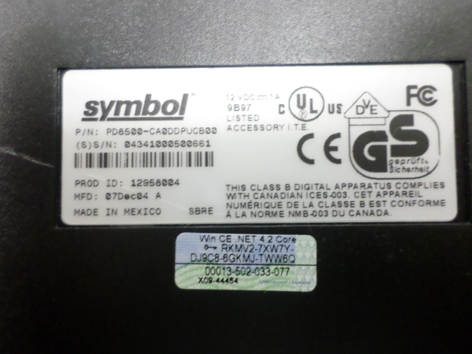 Lot of 2 Symbol PD8500 POS Signature Pad Checkout Touch Screen Card Readers