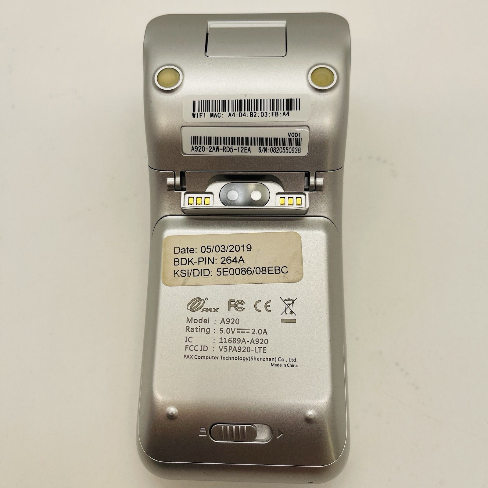 PAX A920 Smart POS Mobile Payment Terminal Android A920-2AW-RD5-12EA – FOR PARTS