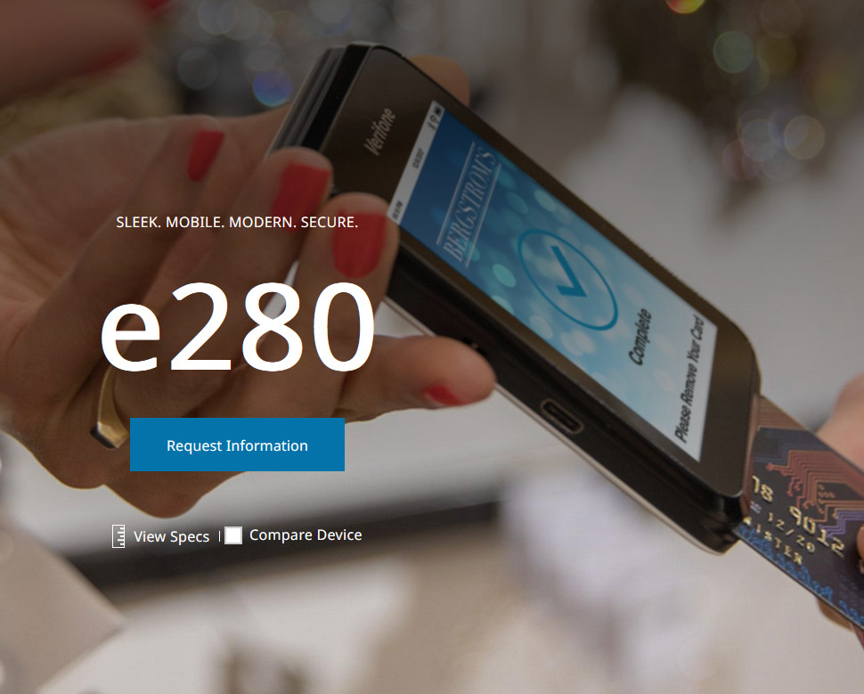VERIFONE E280 mPOS WWA ENGAGE IDEVICE P/N: M087-602-11-WWA
