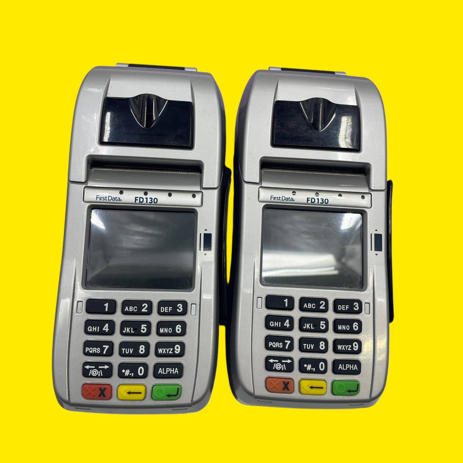 LOT OF 2 First Data FD130 Credit Card Terminal #6543 Z44/1