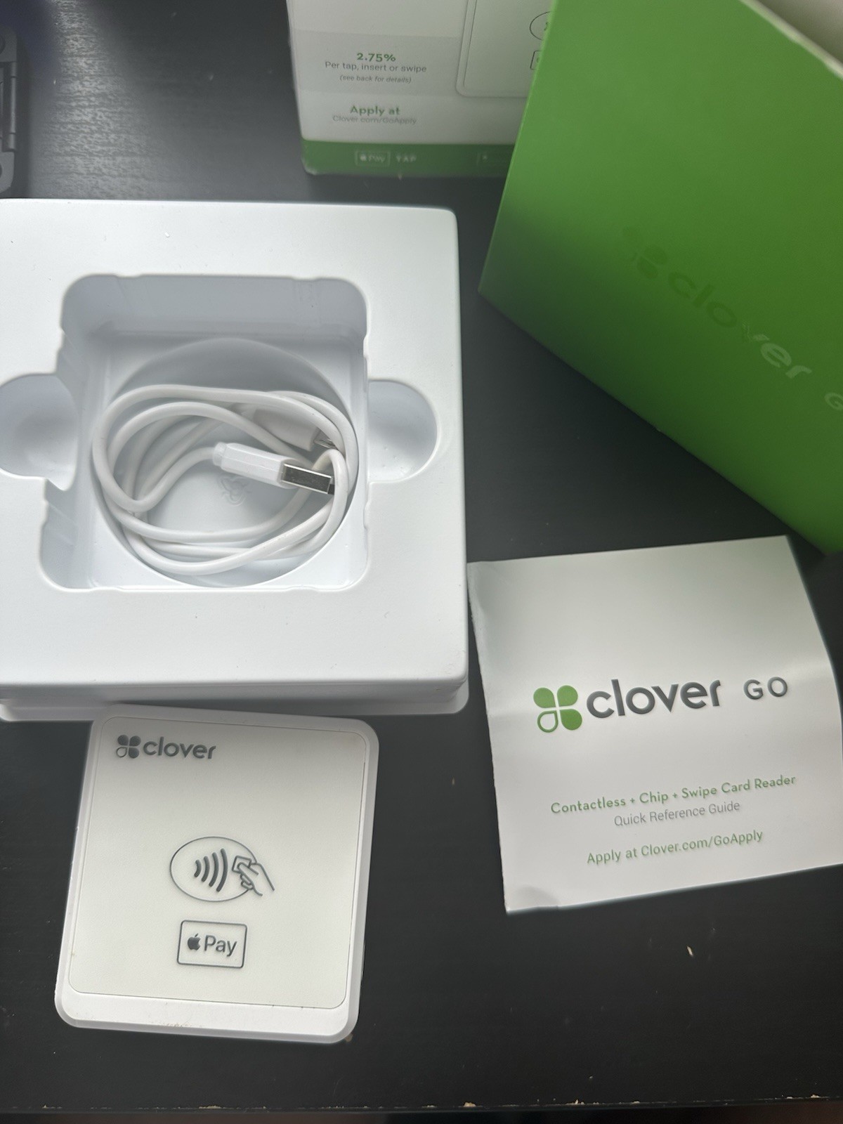 Clover RP457A Card Reader & Charging Cord