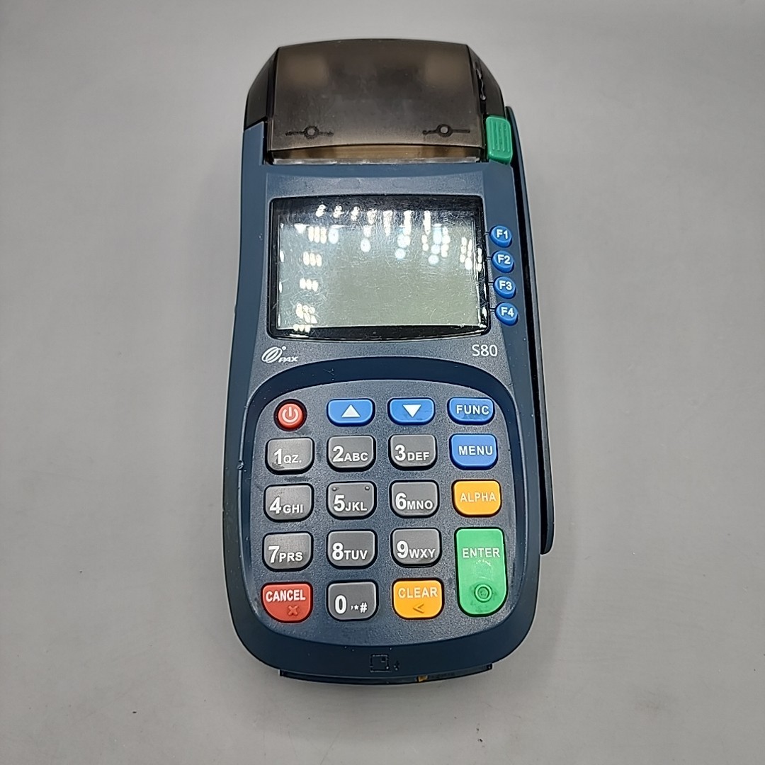 Used Pax S80 Credit Card Terminal No Power Cord Works