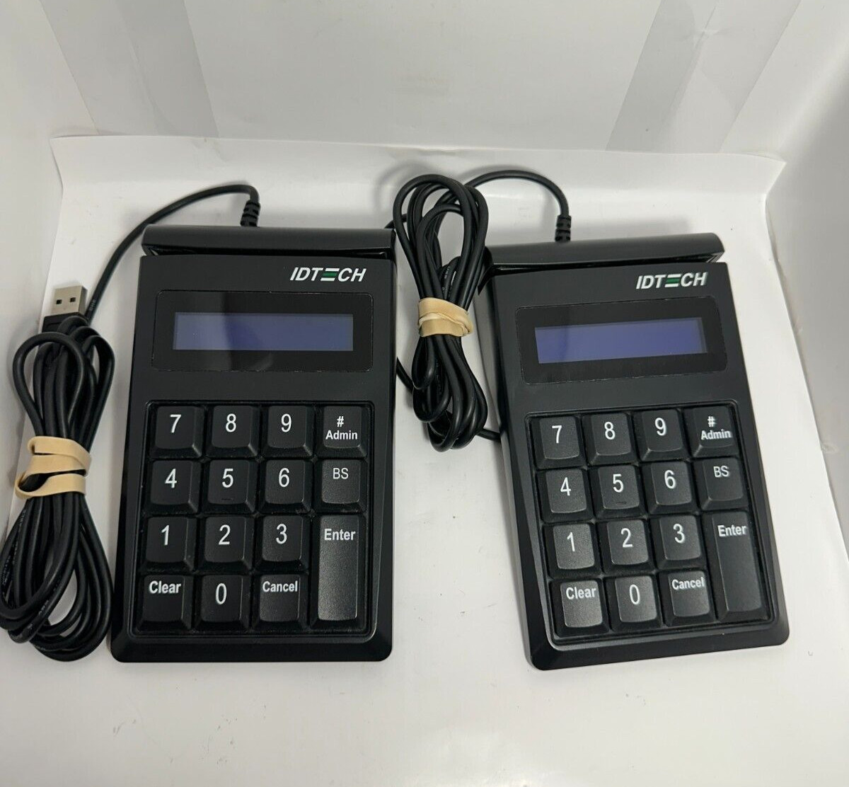 (Lot of 2) IDTech IDKE-534833BL Keypad SecureKey M130 MagStripe Card Reader