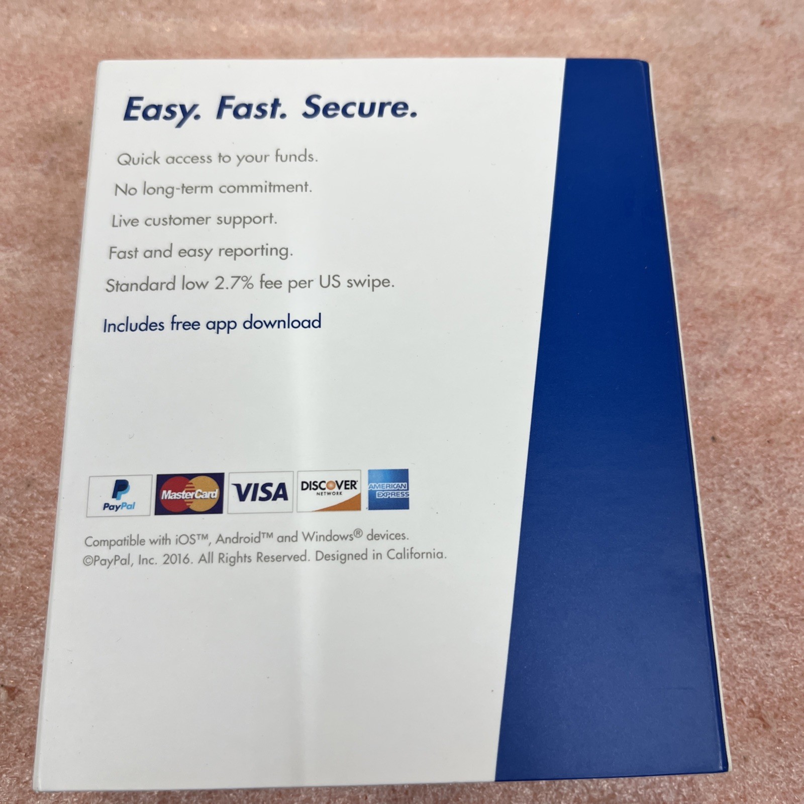 PayPal Mobile Card Reader BRAND NEW Compatible W/IPhone,Android, Windows Devices