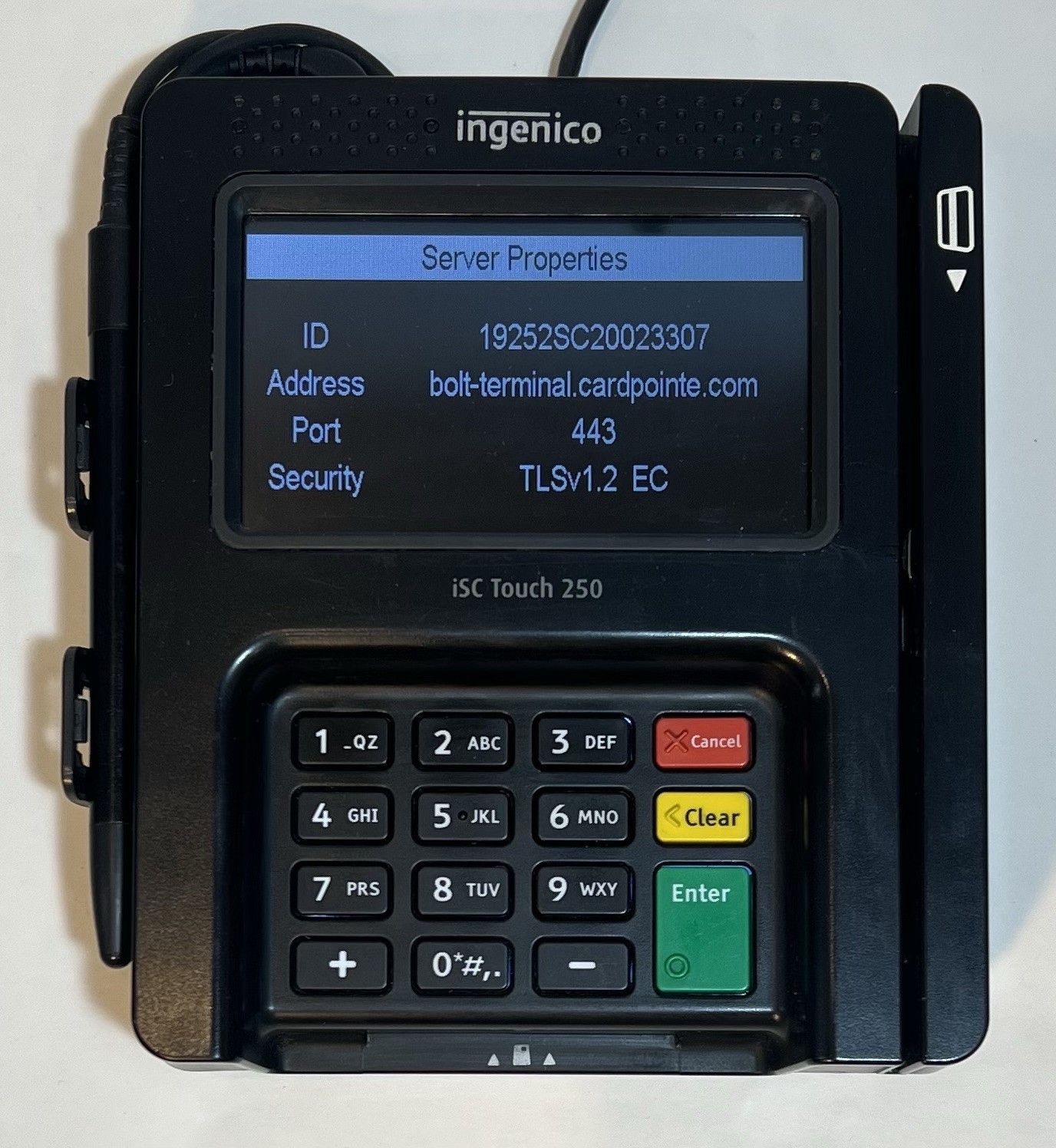 Ingenico ISC TOUCH 250-V4 Smart Credit Card Reader (No Power Cables Included)