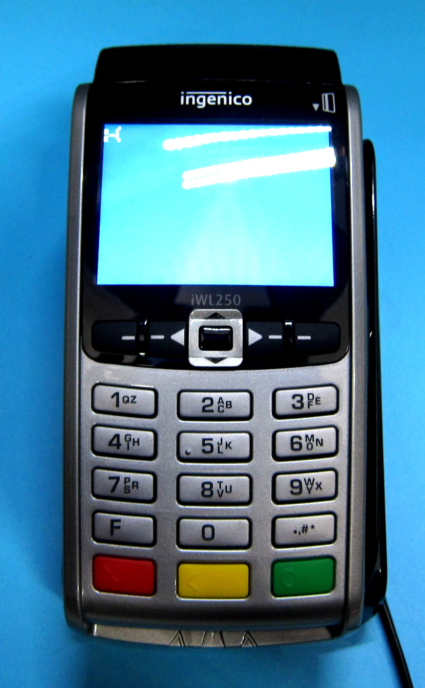 Ingenico iWL255 Credit Terminal With Base/Docking Station iWL200 & Power