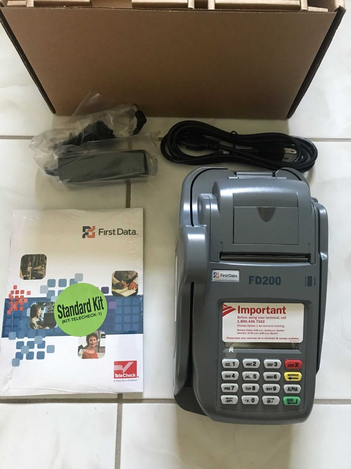 First Data FD200 Credit Card Terminals, Package of Two Terminals, New Open Box
