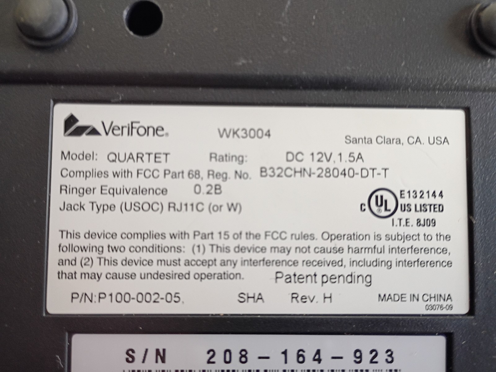 Verifone Eclipse Quartet Card Reader With Power Supply And More! Free Shipping!