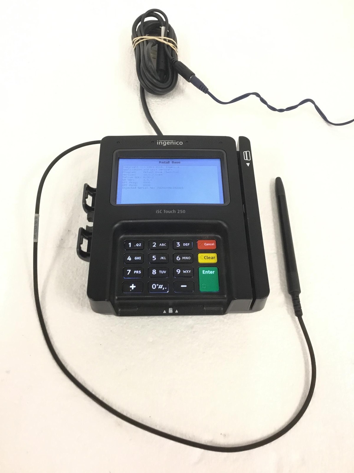 2x Ingenico ISC250-VA – ISC Touch 250 POS Payment Credit Card Terminal w Stylus